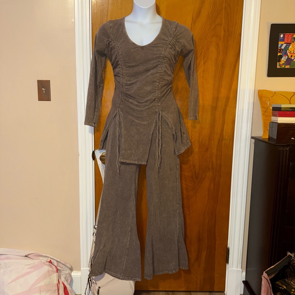 Brown Women's Two Piece Set